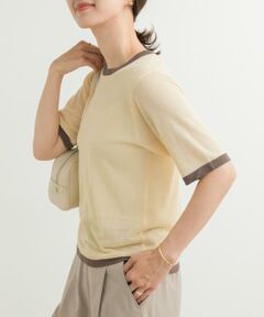 URBAN RESEARCH DOORS / アーバンリサーチ ドアーズ ニット・セーター | リンガー半袖ニットTシャツ