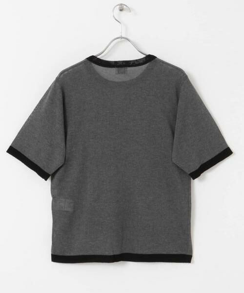 URBAN RESEARCH DOORS / アーバンリサーチ ドアーズ ニット・セーター | リンガー半袖ニットTシャツ | 詳細12