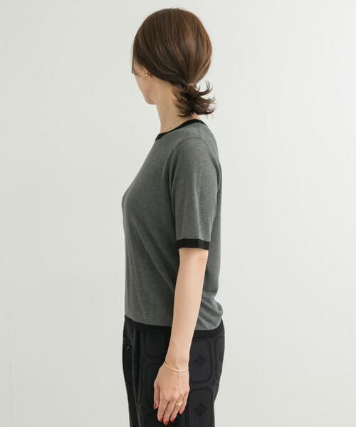 URBAN RESEARCH DOORS / アーバンリサーチ ドアーズ ニット・セーター | リンガー半袖ニットTシャツ | 詳細9