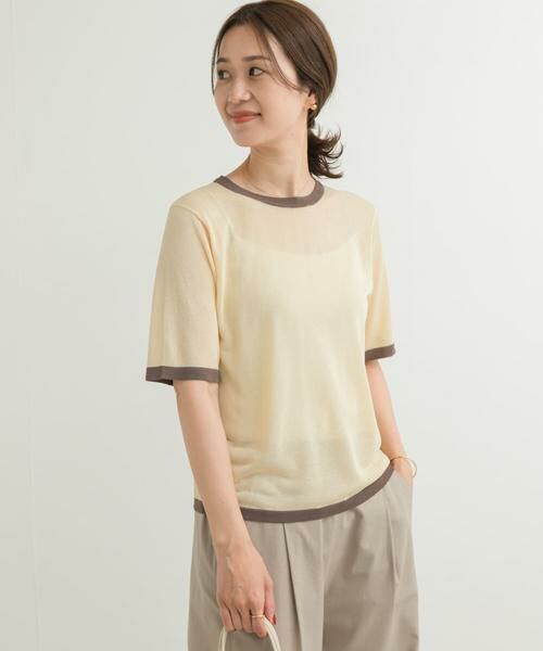 URBAN RESEARCH DOORS / アーバンリサーチ ドアーズ ニット・セーター | リンガー半袖ニットTシャツ | 詳細20