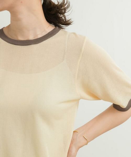 URBAN RESEARCH DOORS / アーバンリサーチ ドアーズ ニット・セーター | リンガー半袖ニットTシャツ | 詳細21