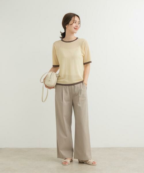 URBAN RESEARCH DOORS / アーバンリサーチ ドアーズ ニット・セーター | リンガー半袖ニットTシャツ | 詳細23