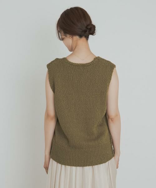 URBAN RESEARCH DOORS / アーバンリサーチ ドアーズ ベスト | コットンブークレ深Vベスト | 詳細10