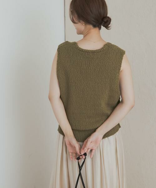 URBAN RESEARCH DOORS / アーバンリサーチ ドアーズ ベスト | コットンブークレ深Vベスト | 詳細2