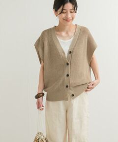 URBAN RESEARCH DOORS / アーバンリサーチ ドアーズ ベスト | リネンライクVネックベスト