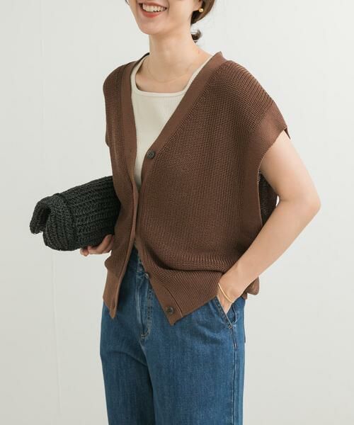 URBAN RESEARCH DOORS / アーバンリサーチ ドアーズ ベスト | リネンライクVネックベスト | 詳細2