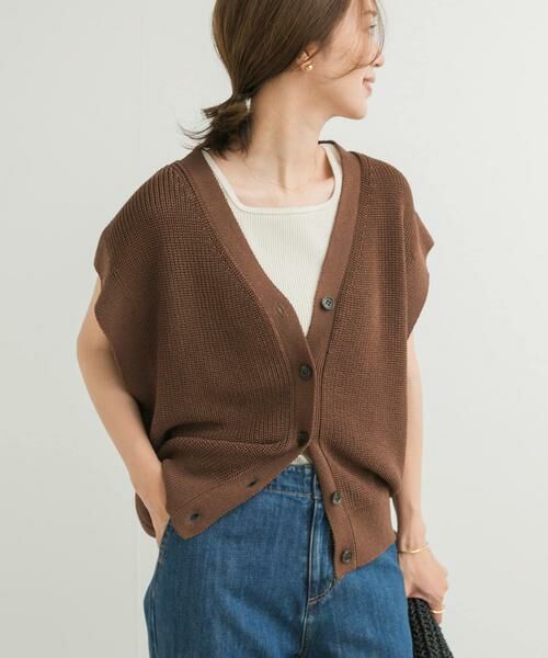 URBAN RESEARCH DOORS / アーバンリサーチ ドアーズ ベスト | リネンライクVネックベスト | 詳細4