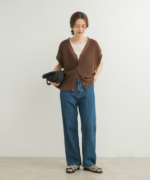 新品 アーバンリサーチドアーズ リネンライクVネックベスト URBAN RESEARCH DOORS ベスト ジレ リネンライクVネックベスト