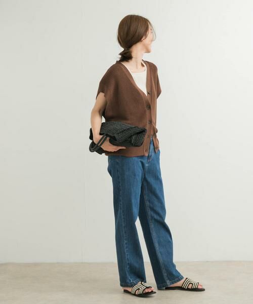 URBAN RESEARCH DOORS / アーバンリサーチ ドアーズ ベスト | リネンライクVネックベスト | 詳細7