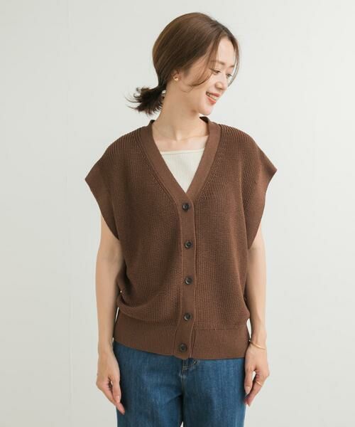 URBAN RESEARCH DOORS / アーバンリサーチ ドアーズ ベスト | リネンライクVネックベスト | 詳細8