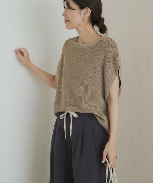 URBAN RESEARCH DOORS / アーバンリサーチ ドアーズ ニット・セーター | リネンライクニットプルオーバー | 詳細14