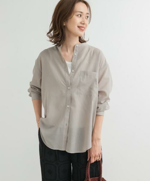 URBAN RESEARCH DOORS / アーバンリサーチ ドアーズ シャツ・ブラウス | 『再入荷』『UR TECH』バンドカラーシャツ | 詳細25