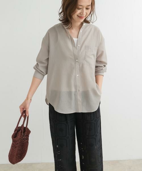 URBAN RESEARCH DOORS / アーバンリサーチ ドアーズ シャツ・ブラウス | 『再入荷』『UR TECH』バンドカラーシャツ | 詳細26