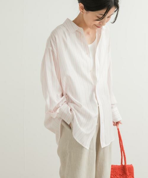 URBAN RESEARCH DOORS/アーバンリサーチ ドアーズ カラーストライプルーズシャツ ホワイト系その他 M URBAN RESEARCH DOORS/アーバンリサーチ ドアーズ カラーストライプルーズシャツ ホワイト系その他 M