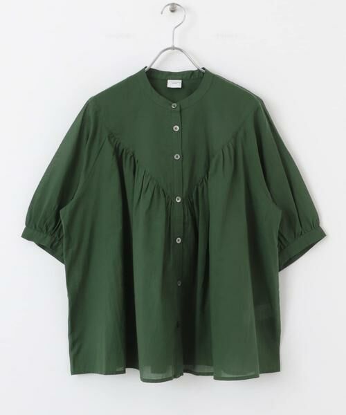 URBAN RESEARCH DOORS / アーバンリサーチ ドアーズ シャツ・ブラウス | コットンボイルV切替ギャザーブラウス | 詳細11