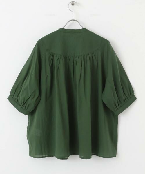 URBAN RESEARCH DOORS / アーバンリサーチ ドアーズ シャツ・ブラウス | コットンボイルV切替ギャザーブラウス | 詳細13