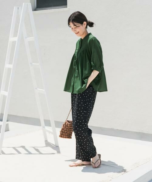 URBAN RESEARCH DOORS / アーバンリサーチ ドアーズ シャツ・ブラウス | コットンボイルV切替ギャザーブラウス | 詳細8