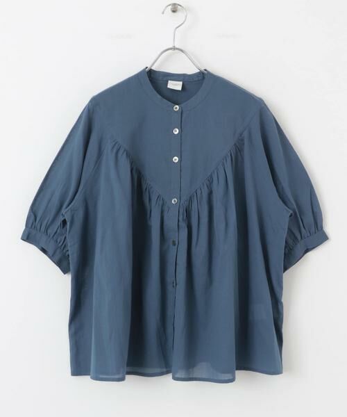 URBAN RESEARCH DOORS / アーバンリサーチ ドアーズ シャツ・ブラウス | コットンボイルV切替ギャザーブラウス | 詳細24