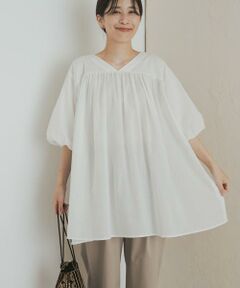 URBAN RESEARCH DOORS / アーバンリサーチ ドアーズ チュニック | コットンボイルVネックチュニック