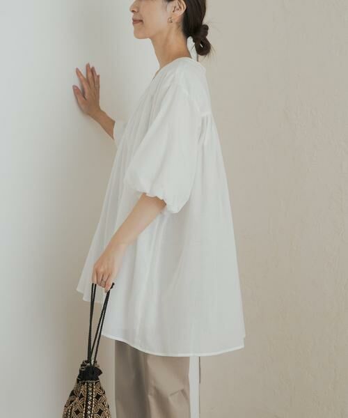 URBAN RESEARCH DOORS / アーバンリサーチ ドアーズ チュニック | コットンボイルVネックチュニック | 詳細3