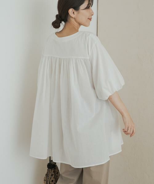 URBAN RESEARCH DOORS / アーバンリサーチ ドアーズ チュニック | コットンボイルVネックチュニック | 詳細5