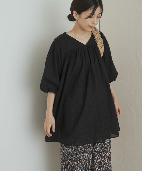 URBAN RESEARCH DOORS / アーバンリサーチ ドアーズ チュニック | コットンボイルVネックチュニック | 詳細13