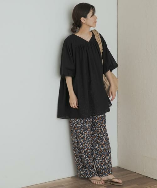 URBAN RESEARCH DOORS / アーバンリサーチ ドアーズ チュニック | コットンボイルVネックチュニック | 詳細15