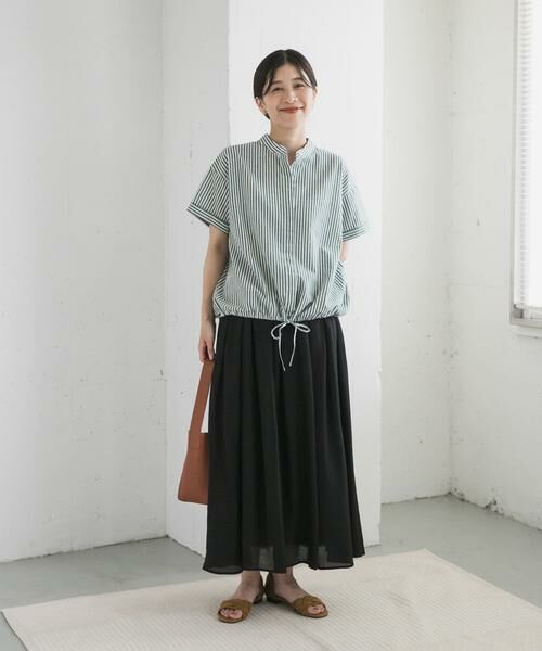 URBAN RESEARCH DOORS / アーバンリサーチ ドアーズ シャツ・ブラウス | ストライプドロストバンドカラーシャツ | 詳細6