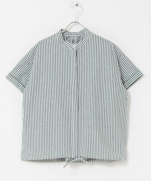 URBAN RESEARCH DOORS / アーバンリサーチ ドアーズ シャツ・ブラウス | ストライプドロストバンドカラーシャツ | 詳細8