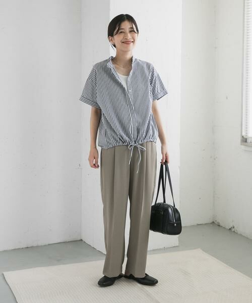 URBAN RESEARCH DOORS / アーバンリサーチ ドアーズ シャツ・ブラウス | ストライプドロストバンドカラーシャツ | 詳細30