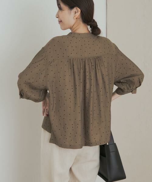 URBAN RESEARCH DOORS / アーバンリサーチ ドアーズ シャツ・ブラウス | 楊柳ドット5分袖ブラウス | 詳細3