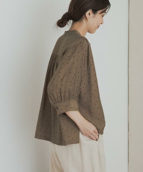URBAN RESEARCH DOORS / アーバンリサーチ ドアーズ シャツ・ブラウス | 楊柳ドット5分袖ブラウス | 詳細4