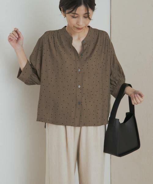 URBAN RESEARCH DOORS / アーバンリサーチ ドアーズ シャツ・ブラウス | 楊柳ドット5分袖ブラウス | 詳細5