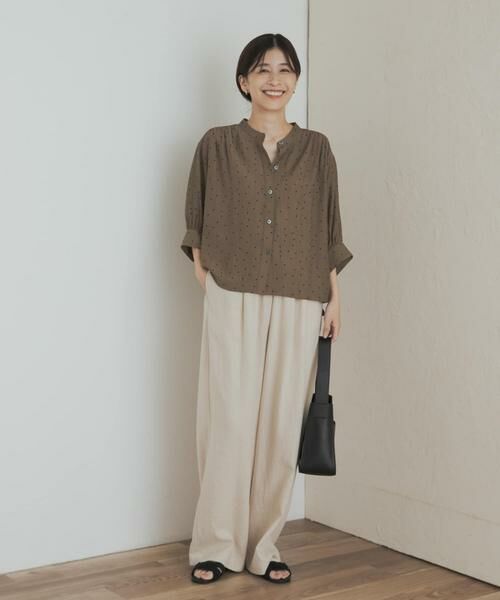 URBAN RESEARCH DOORS / アーバンリサーチ ドアーズ シャツ・ブラウス | 楊柳ドット5分袖ブラウス | 詳細6