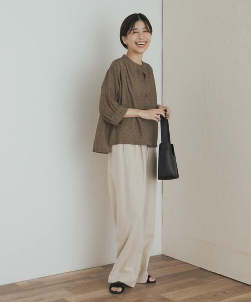 URBAN RESEARCH DOORS / アーバンリサーチ ドアーズ シャツ・ブラウス | 楊柳ドット5分袖ブラウス | 詳細7