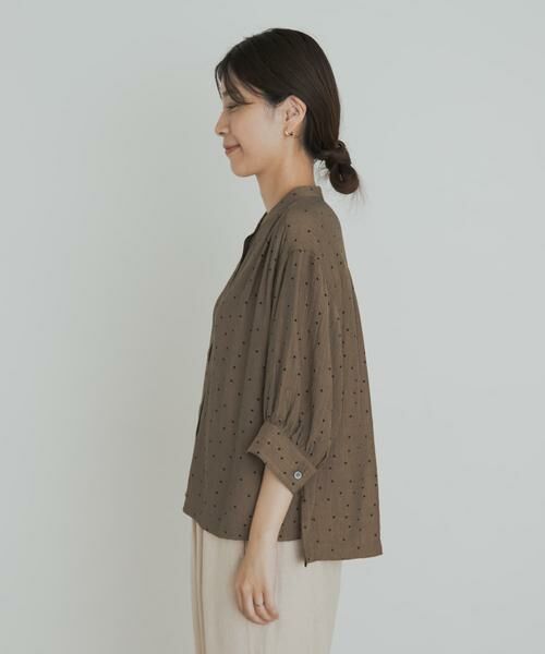 URBAN RESEARCH DOORS / アーバンリサーチ ドアーズ シャツ・ブラウス | 楊柳ドット5分袖ブラウス | 詳細9