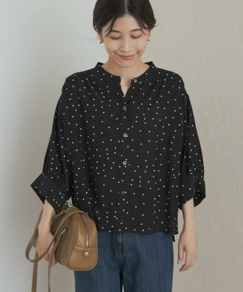 URBAN RESEARCH DOORS / アーバンリサーチ ドアーズ シャツ・ブラウス | 楊柳ドット5分袖ブラウス | 詳細17