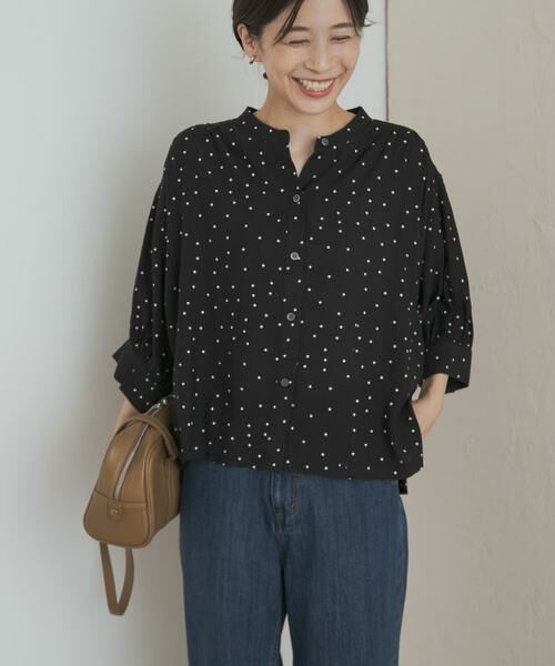 URBAN RESEARCH DOORS / アーバンリサーチ ドアーズ シャツ・ブラウス | 楊柳ドット5分袖ブラウス | 詳細20