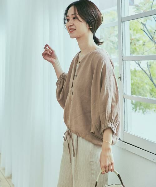 URBAN RESEARCH DOORS / アーバンリサーチ ドアーズ シャツ・ブラウス | リネンドロストドルマンブラウス | 詳細2