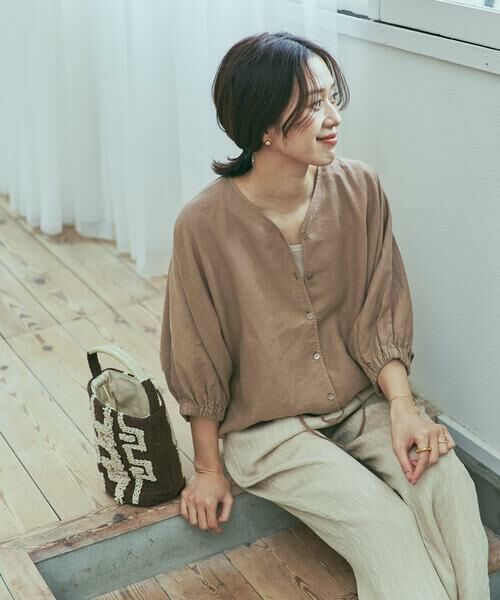 URBAN RESEARCH DOORS / アーバンリサーチ ドアーズ シャツ・ブラウス | リネンドロストドルマンブラウス | 詳細6