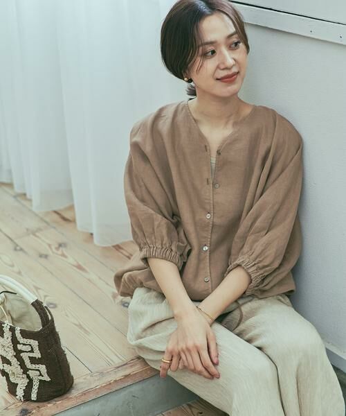 URBAN RESEARCH DOORS / アーバンリサーチ ドアーズ シャツ・ブラウス | リネンドロストドルマンブラウス | 詳細7