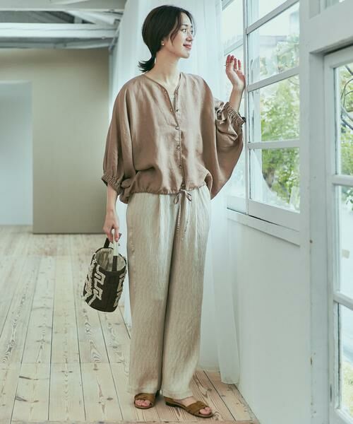 URBAN RESEARCH DOORS / アーバンリサーチ ドアーズ シャツ・ブラウス | リネンドロストドルマンブラウス | 詳細8