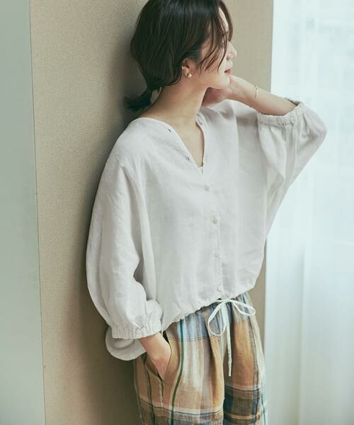 URBAN RESEARCH DOORS / アーバンリサーチ ドアーズ シャツ・ブラウス | リネンドロストドルマンブラウス | 詳細21