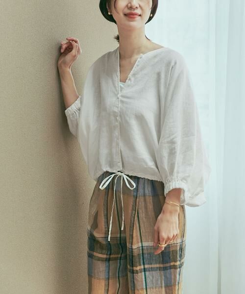 URBAN RESEARCH DOORS / アーバンリサーチ ドアーズ シャツ・ブラウス | リネンドロストドルマンブラウス | 詳細22