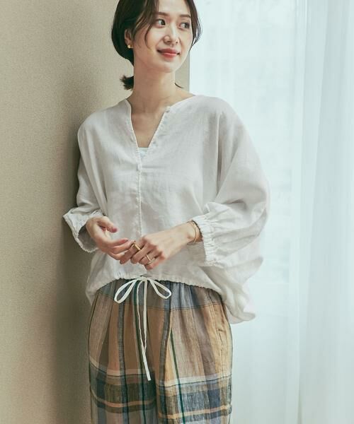 URBAN RESEARCH DOORS / アーバンリサーチ ドアーズ シャツ・ブラウス | リネンドロストドルマンブラウス | 詳細23
