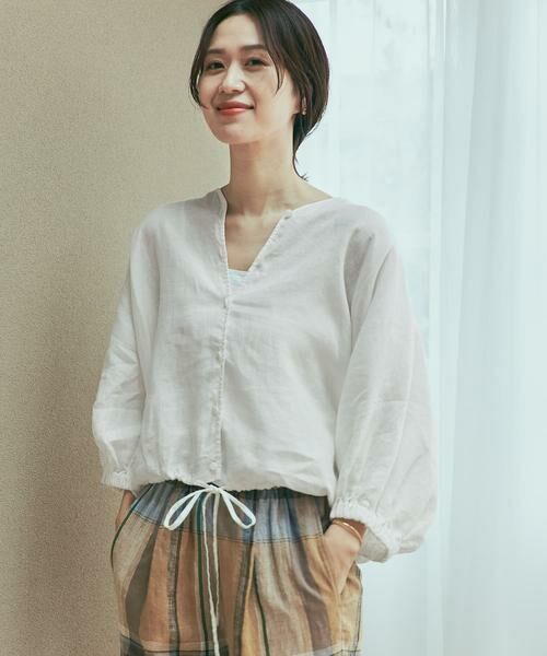 URBAN RESEARCH DOORS / アーバンリサーチ ドアーズ シャツ・ブラウス | リネンドロストドルマンブラウス | 詳細24