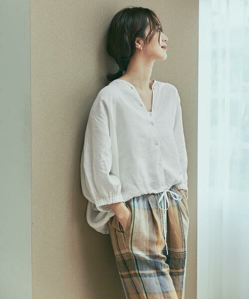 URBAN RESEARCH DOORS / アーバンリサーチ ドアーズ シャツ・ブラウス | リネンドロストドルマンブラウス | 詳細25