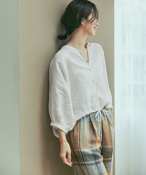 URBAN RESEARCH DOORS / アーバンリサーチ ドアーズ シャツ・ブラウス | リネンドロストドルマンブラウス | 詳細27