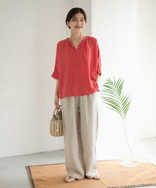 URBAN RESEARCH DOORS / アーバンリサーチ ドアーズ シャツ・ブラウス | リネン2WAYブラウス | 詳細11