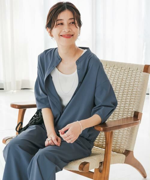 URBAN RESEARCH DOORS / アーバンリサーチ ドアーズ シャツ・ブラウス | 『仁村紗和さん着用』『UR TECH』サマシェアドロストブラウス | 詳細1